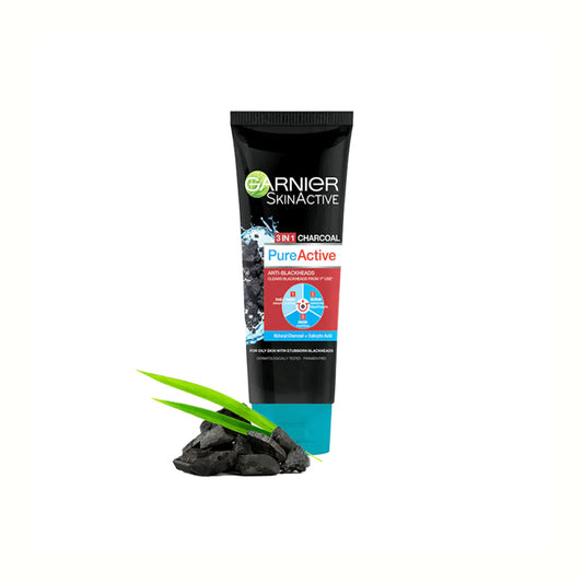 GARNIER SKIN ACTIVE PURE 3IN1CHARCOAL FACE WASH