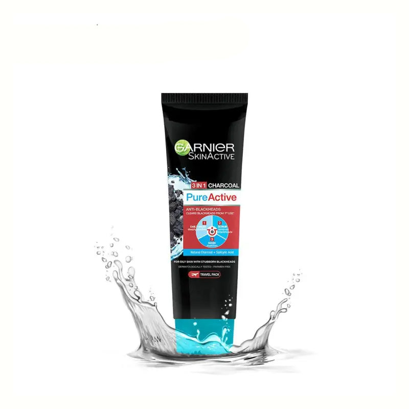 GARNIER SKIN ACTIVE PURE 3IN1CHARCOAL FACE WASH