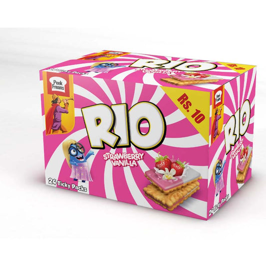 PF RIO STRAWBERRY VANILLA BISCUIT TICKY PACK