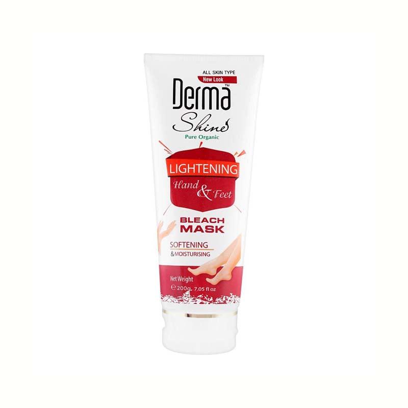 DERMA SHINE LIGHTENING HAND &FEET BLEACH FACE MASK