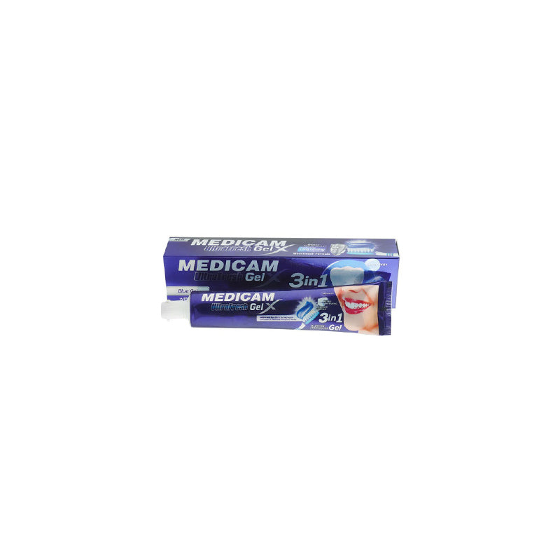 Medicam Ultra Fresh Blue Gel Toothpaste 75g Long Lasting Freshness