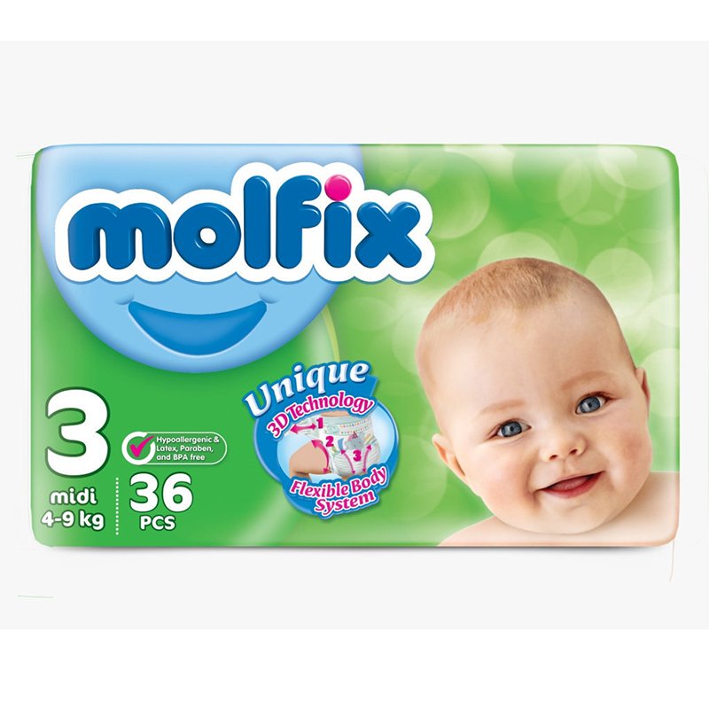 Molfix Baby Diapers Twin Pack 3 Midi
