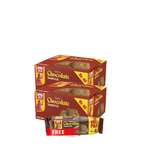 Pf Chocolate Sandwich Biscuithalf Roll Rs 40