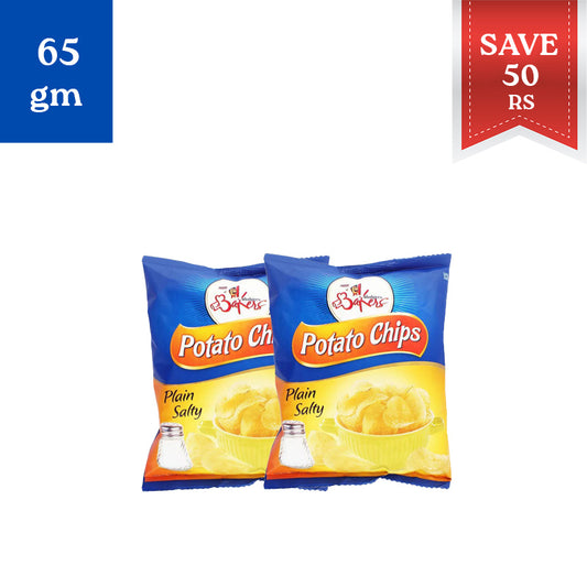 Kababjees Bakers Plain Salty Potato Chips 65Gm