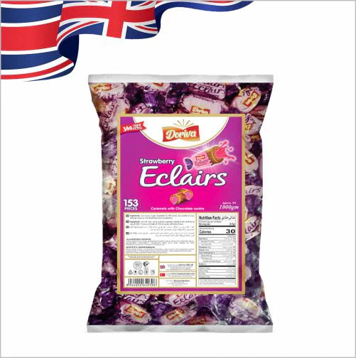 DORIVA 360.UK CELEBRATIONS ECLAIRS STRAWBERRY 110G